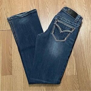 Shyanne Women's 25 (26x33) Bootcut Flare Jeans Denim Western Cowgirl Low Rise